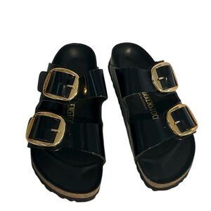 Birkenstock Women’s Arizona Big Buckle Black Sandals Size 7 “NWOT”